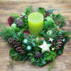 Wreath with candle about 25cm (Available in 4 colors)