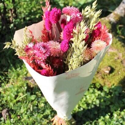 Dried flower bouquet Pink