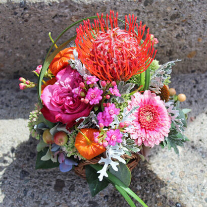  Autumn Flower Arrangement in a Basket