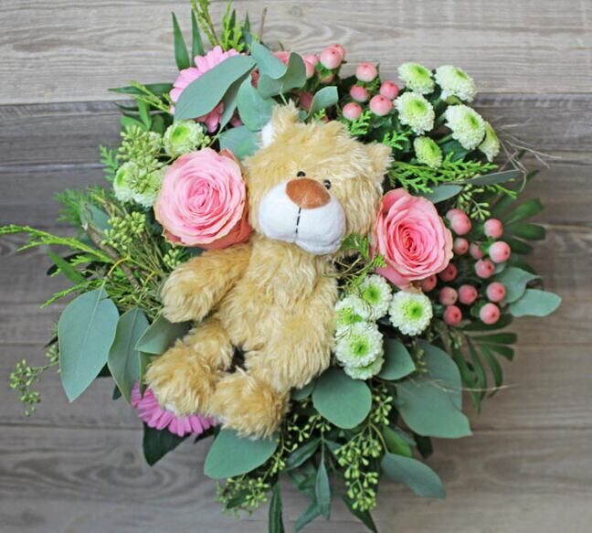 Pastel bouquet with NICI Mielo Teddy